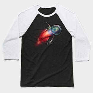 Red Fire Goby Swimming Into Space Baseball T-Shirt